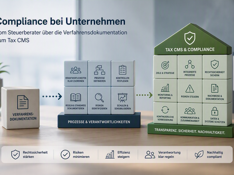 Compliance im Unternehmen – Risiko-Minimierung durch Tax-CMS und Verfahrensdokumentation