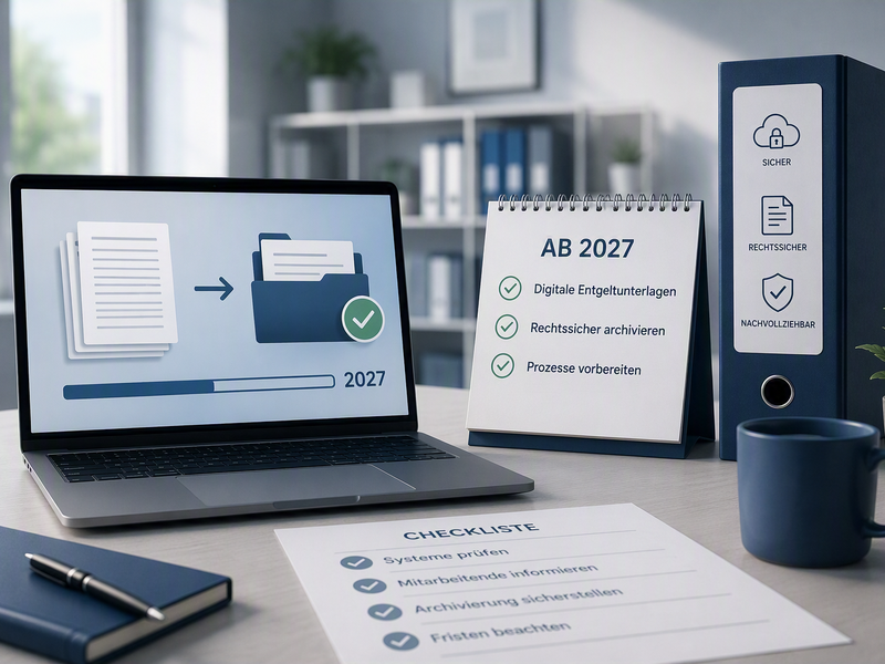 Digitale Entgeltunterlagen ab 2027: Was Arbeitgeber jetzt vorbereiten sollten
