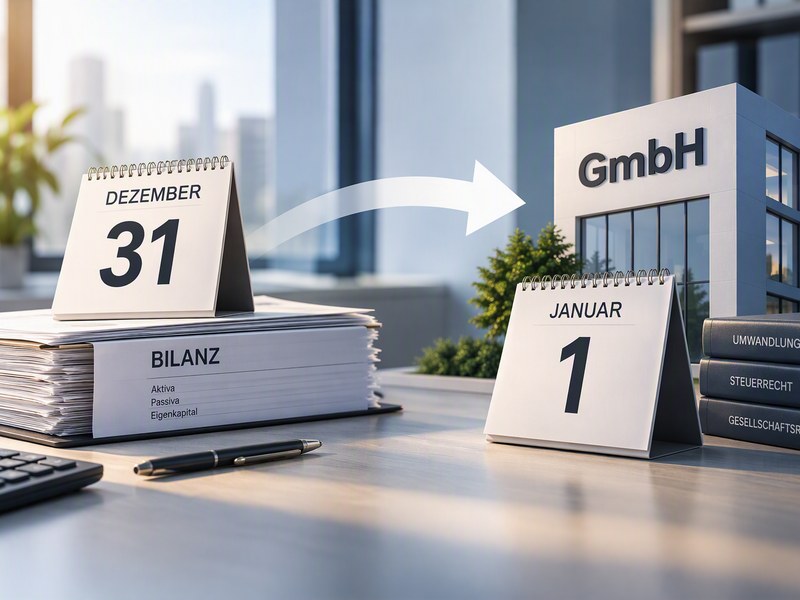 GmbH wirtschaftlich ab 1. Januar: Wie Ihre Bilanz zum 31. Dezember die rückwirkende Umwandlung ermöglichen kann